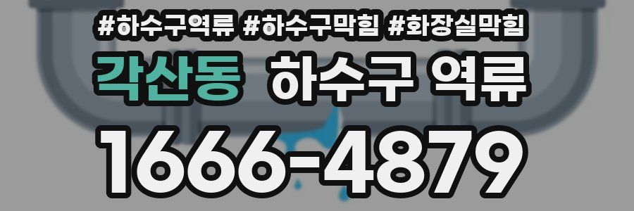 각산동 하수구 역류