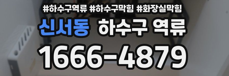 신서동 하수구 역류