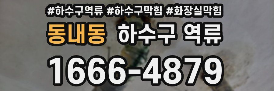 동내동 하수구 역류