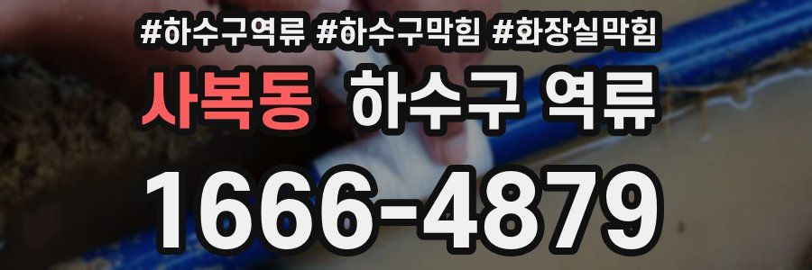 사복동 하수구 역류