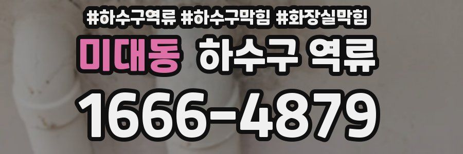 미대동 하수구 역류