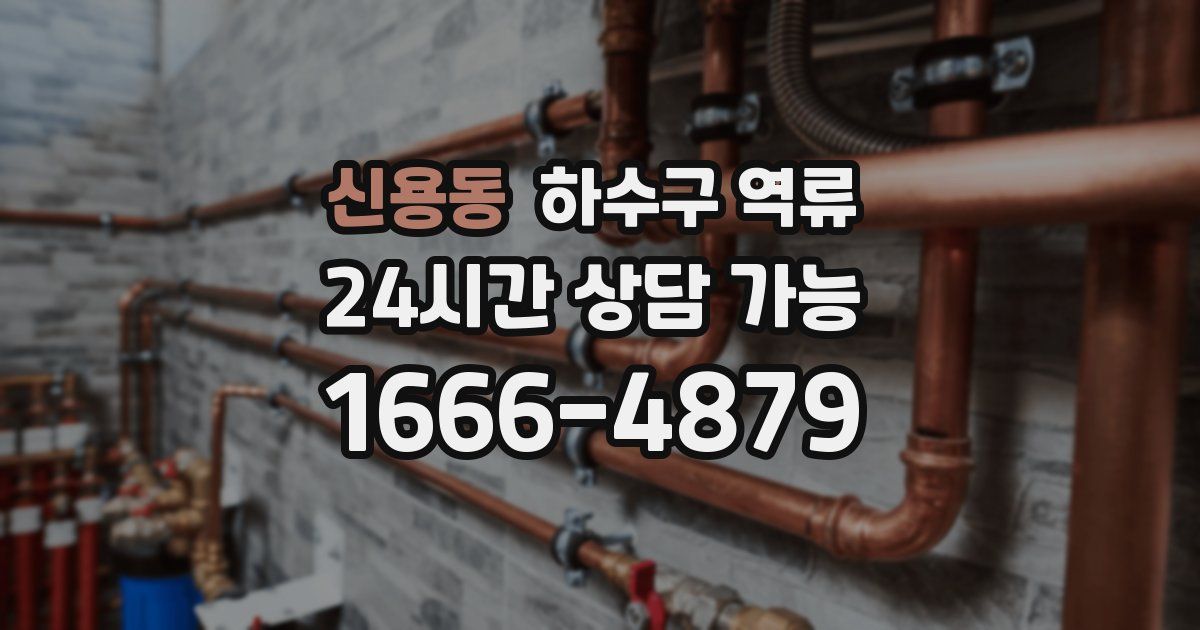 신용동 하수구 역류