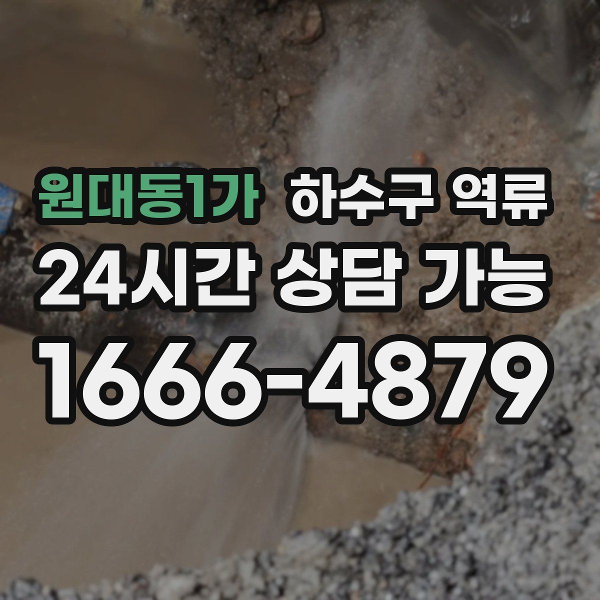 원대동1가 하수구 역류