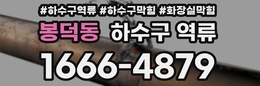 봉덕동 하수구 역류