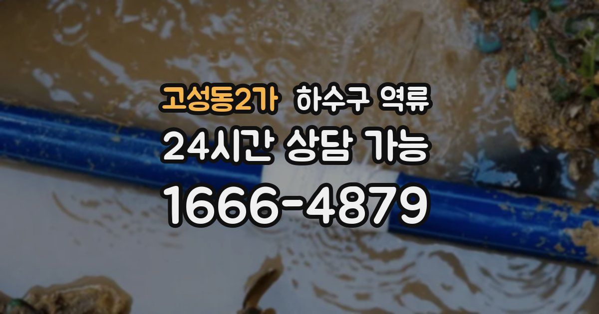고성동2가 하수구 역류