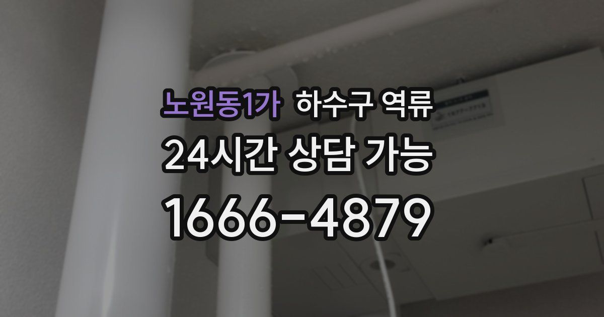 노원동1가 하수구 역류