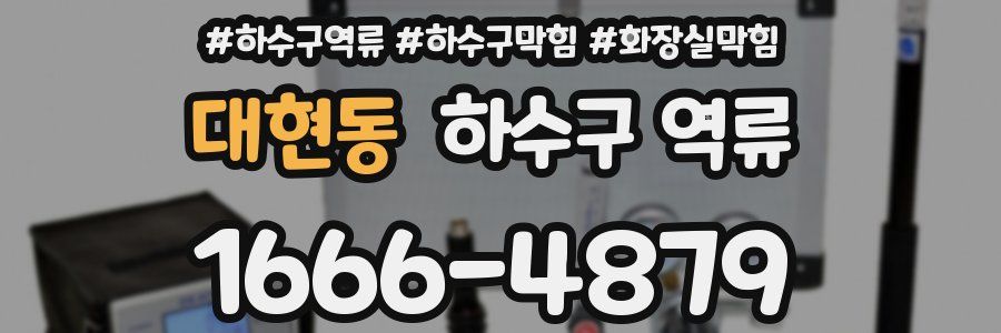 대현동 하수구 역류