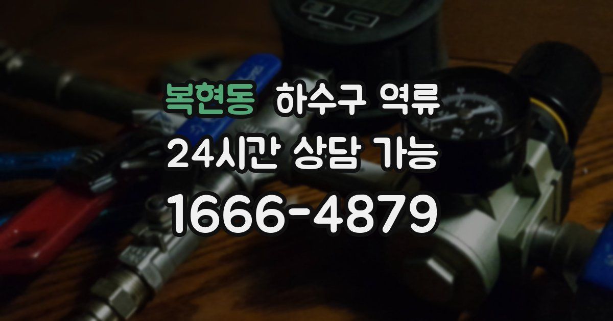 복현동 하수구 역류