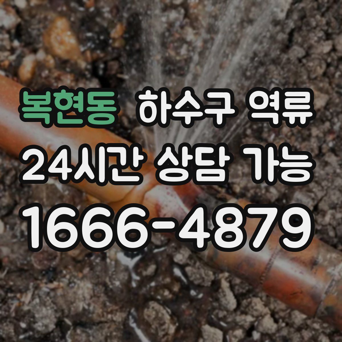 복현동 하수구 역류