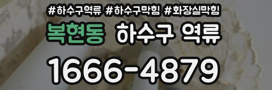 복현동 하수구 역류