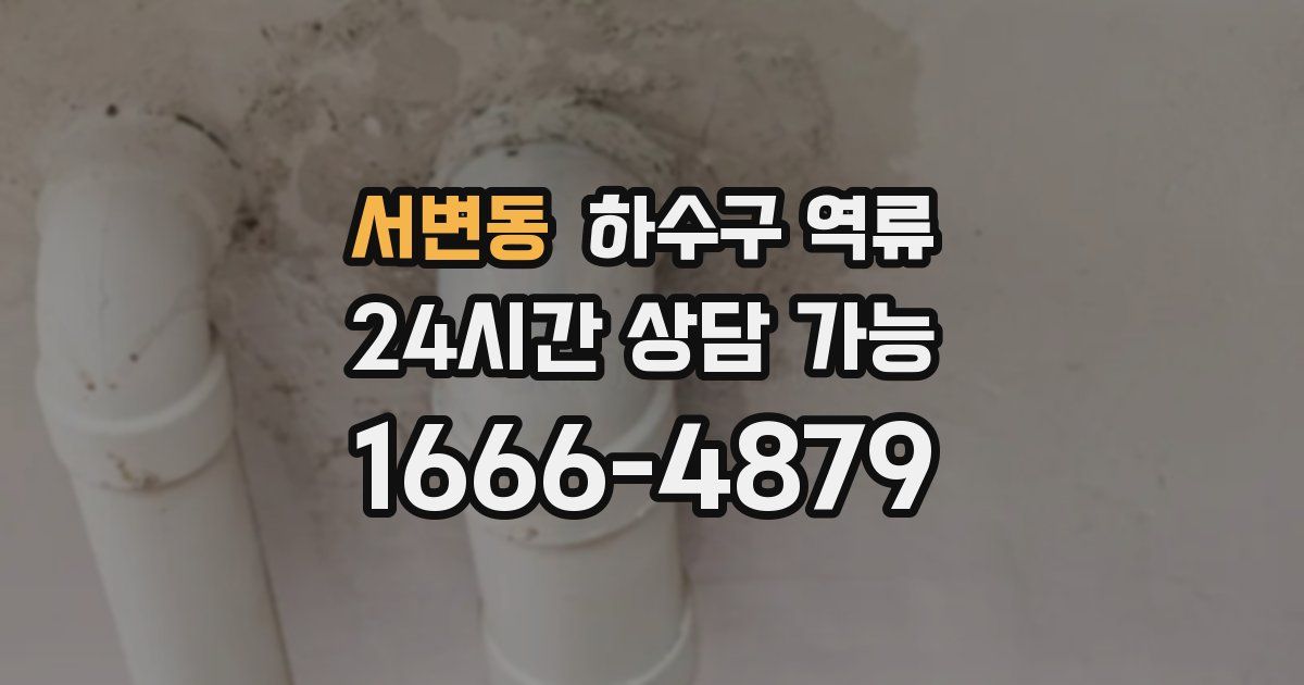 서변동 하수구 역류