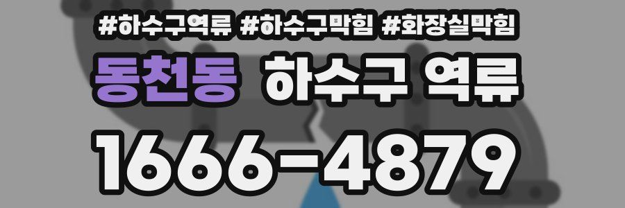 동천동 하수구 역류