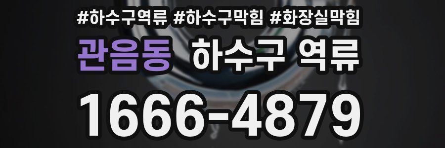 관음동 하수구 역류