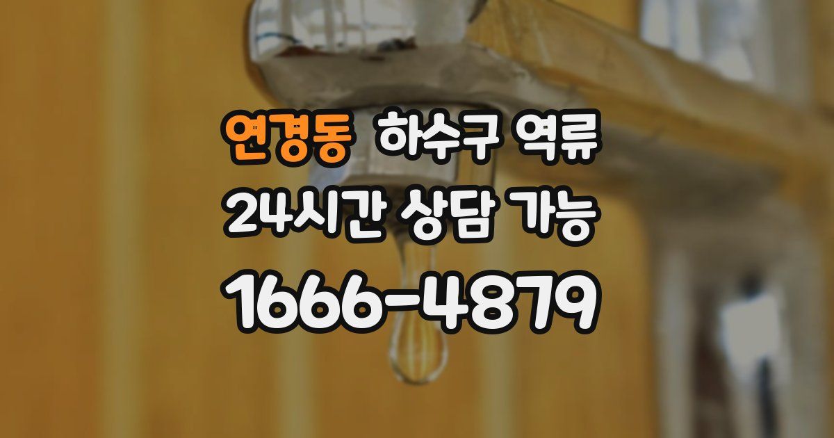 연경동 하수구 역류