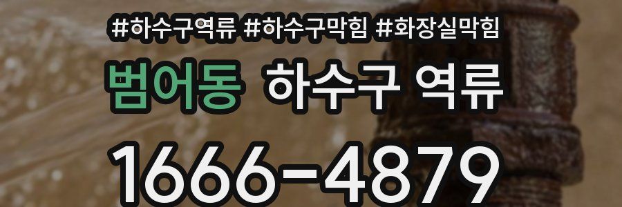 범어동 하수구 역류