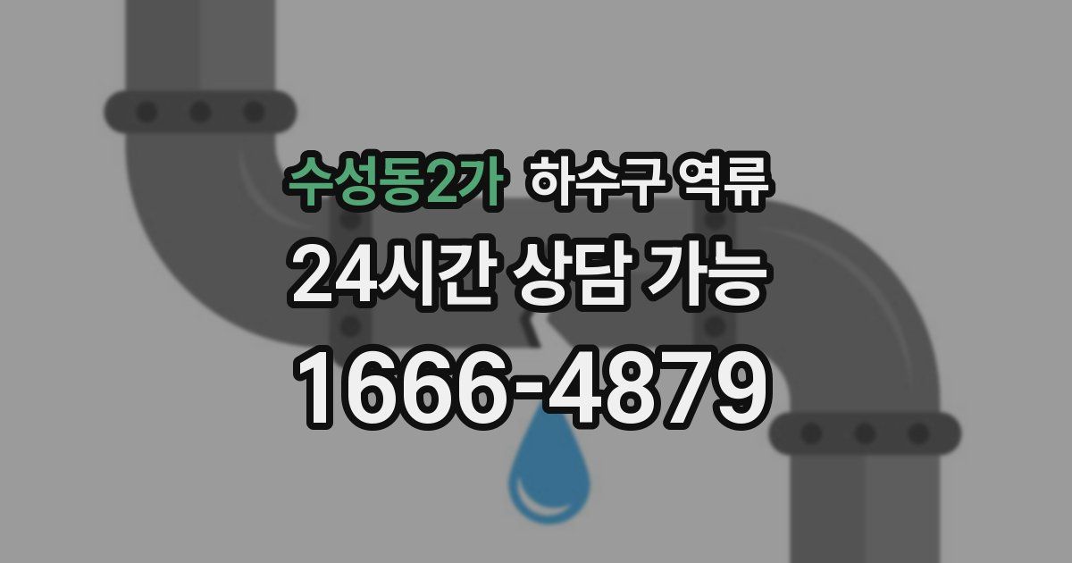 수성동2가 하수구 역류