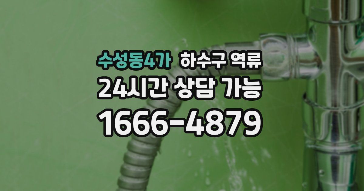 수성동4가 하수구 역류