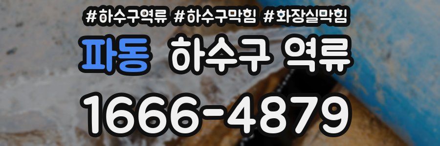 파동 하수구 역류