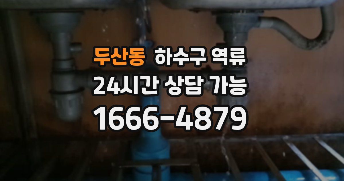 두산동 하수구 역류