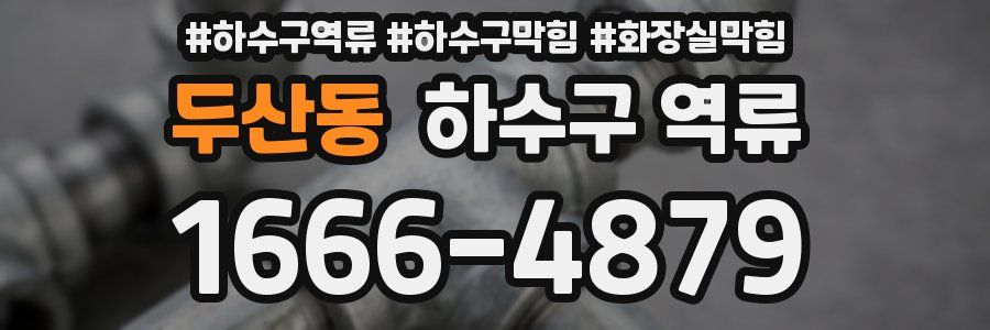 두산동 하수구 역류