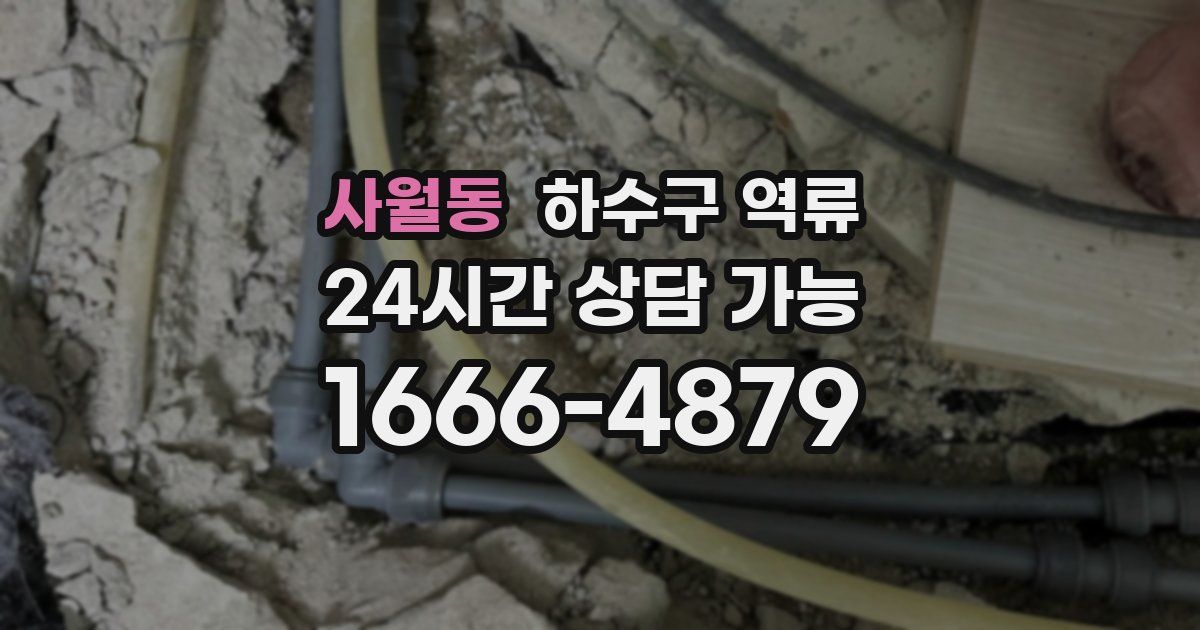 사월동 하수구 역류