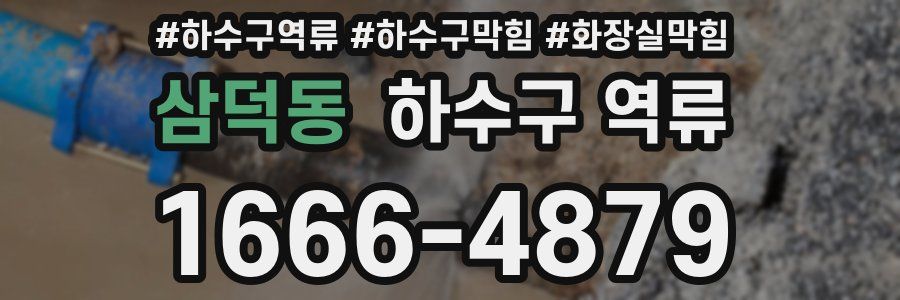 삼덕동 하수구 역류