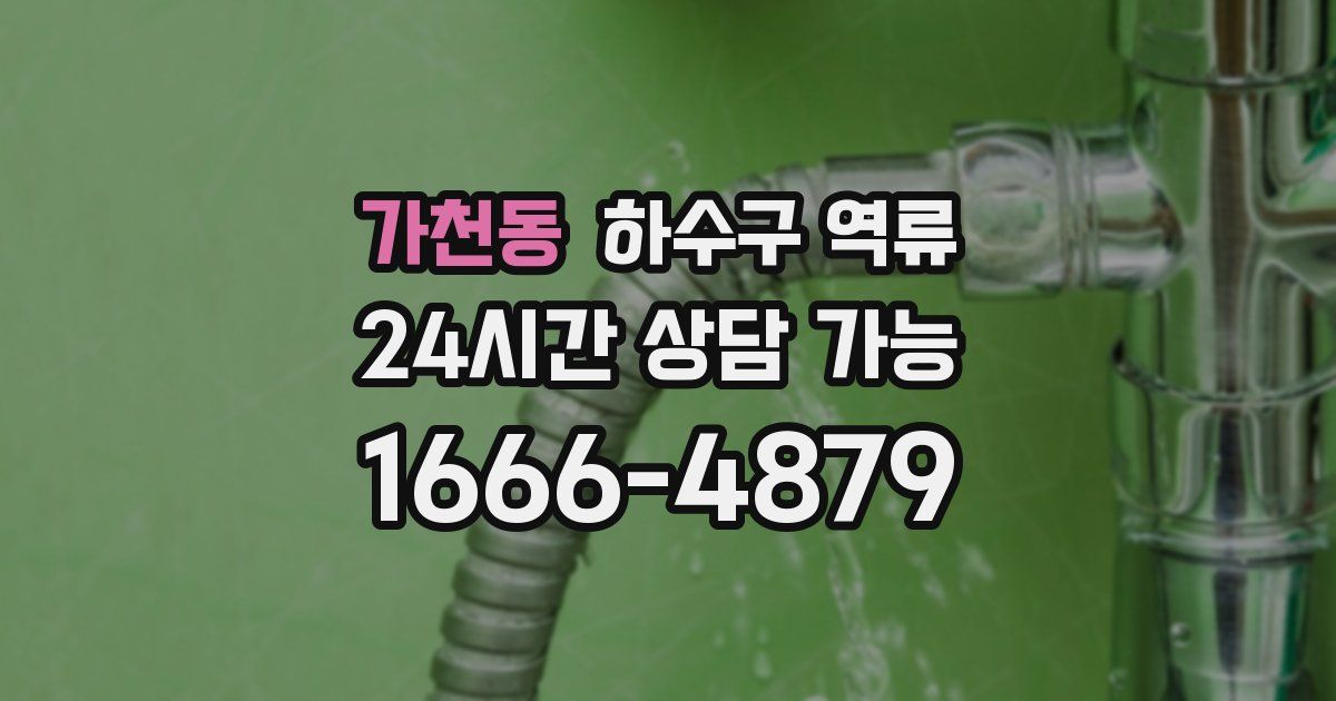 가천동 하수구 역류