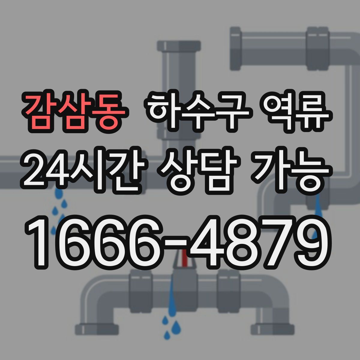 감삼동 하수구 역류