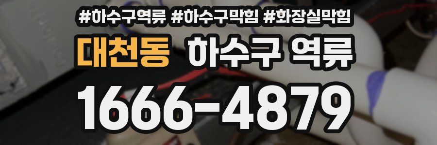 대천동 하수구 역류