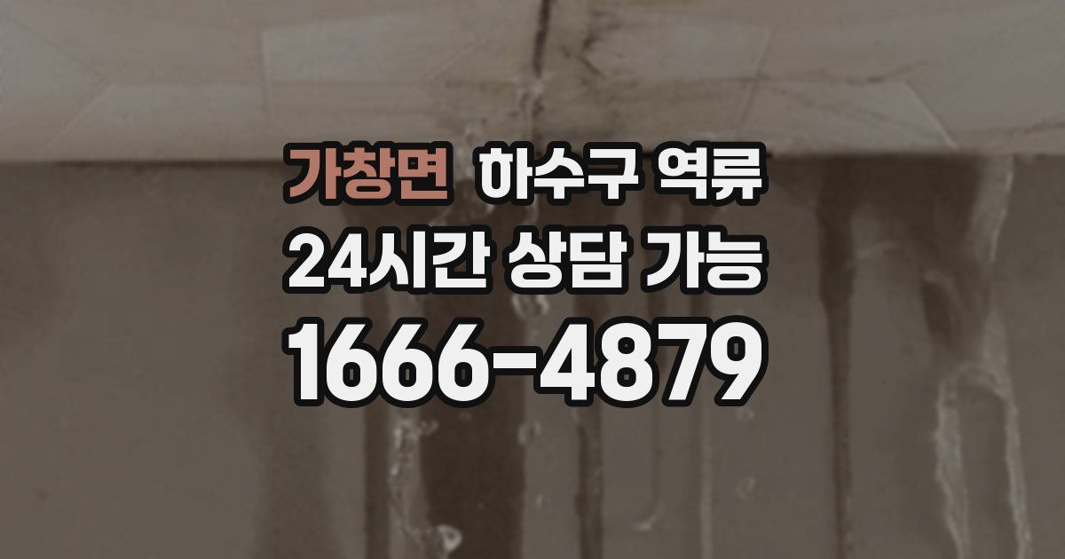 가창면 하수구 역류