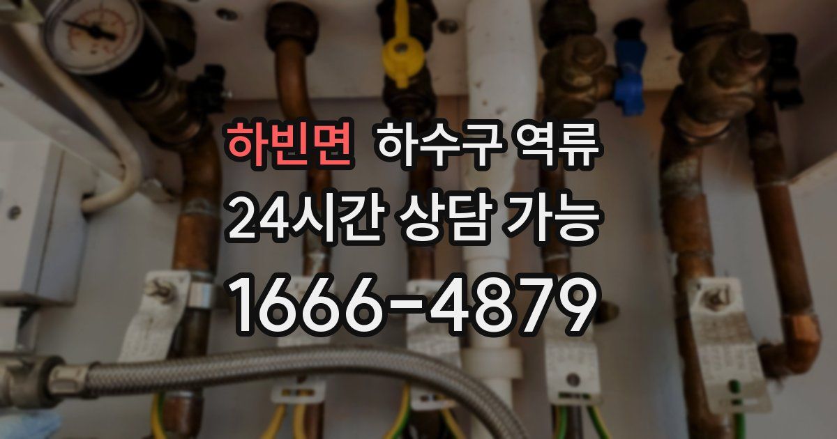 하빈면 하수구 역류