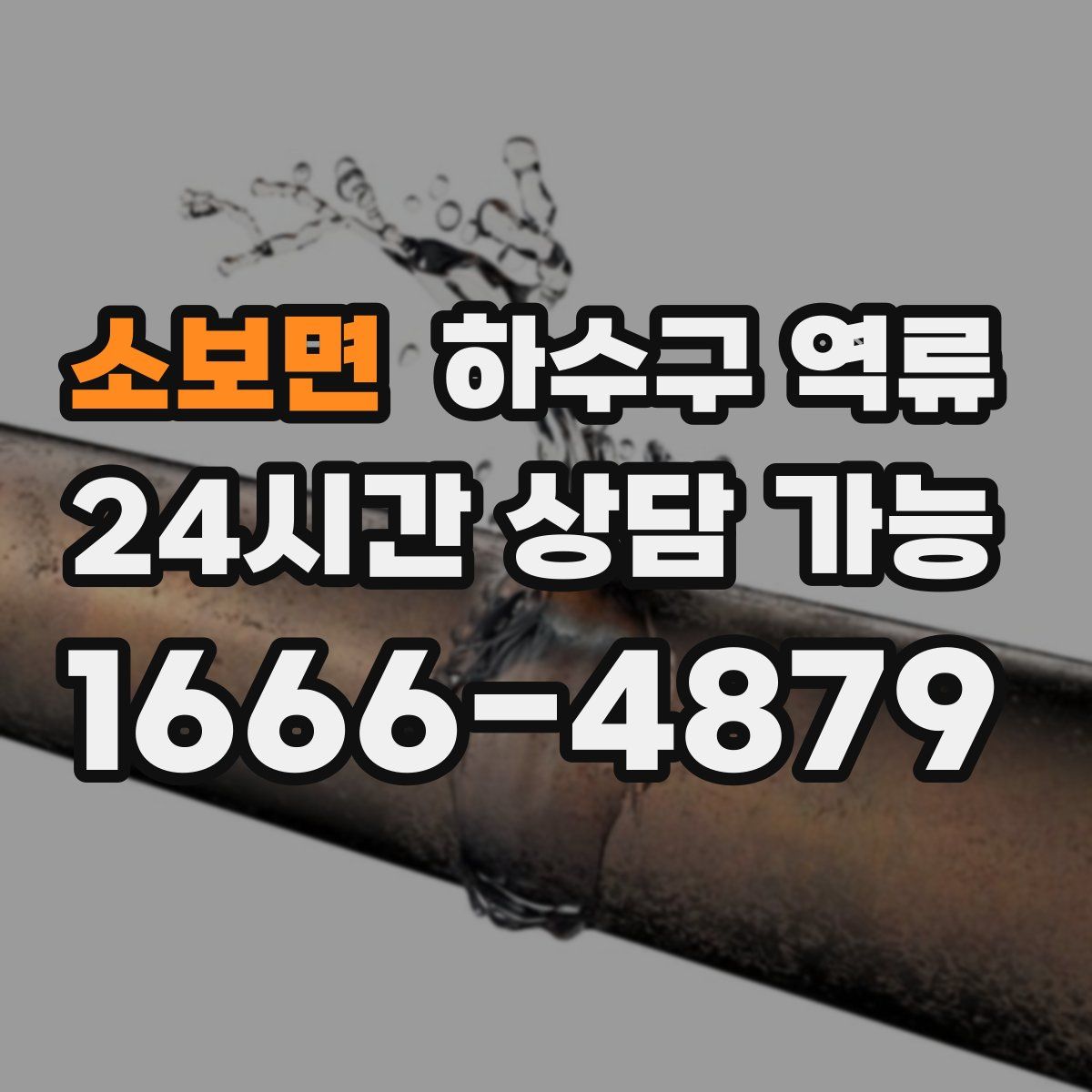 소보면 하수구 역류