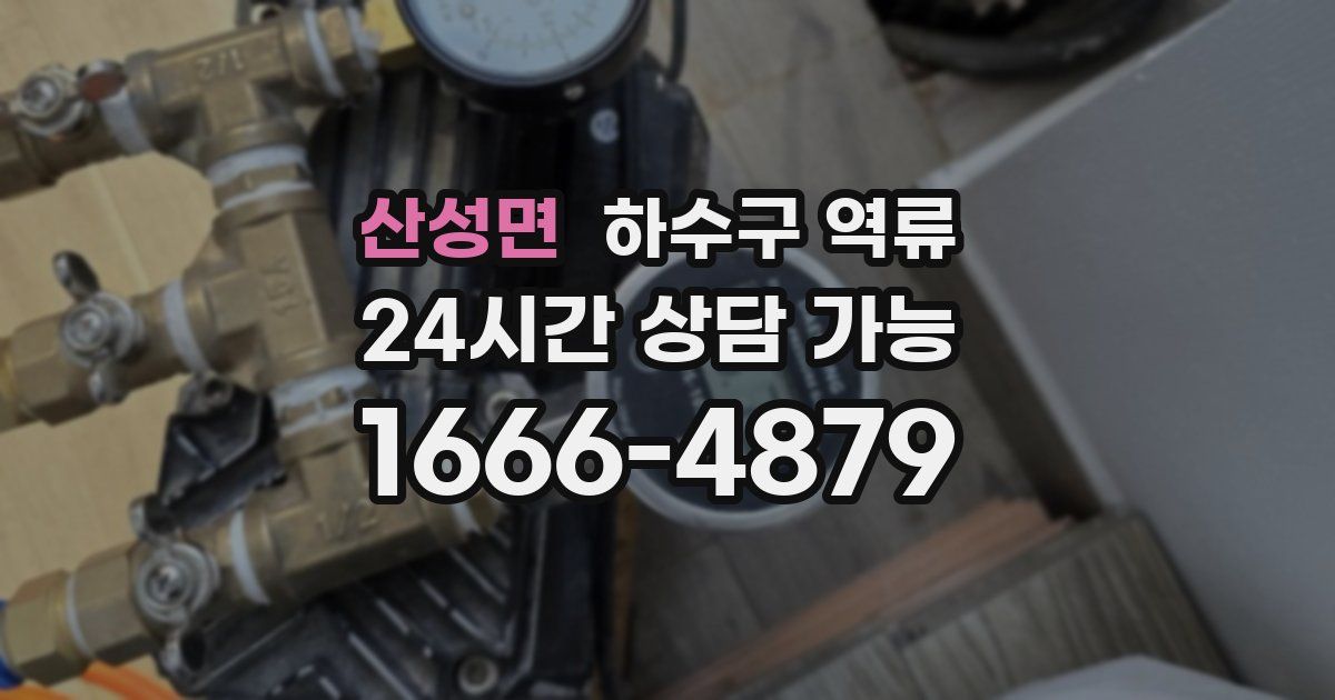 산성면 하수구 역류