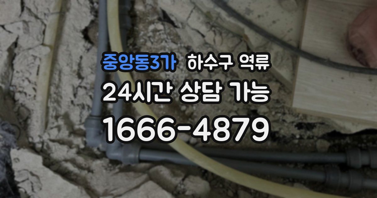중앙동3가 하수구 역류
