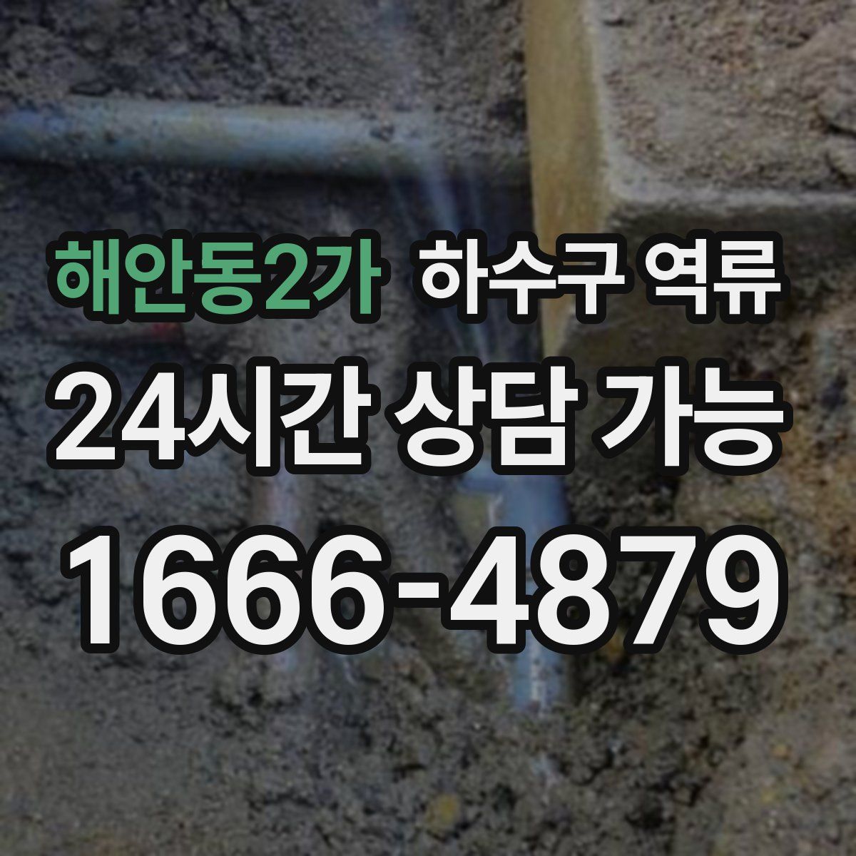 해안동2가 하수구 역류