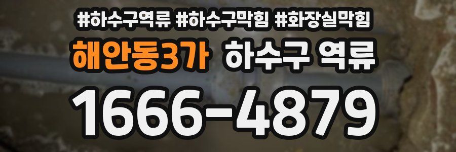해안동3가 하수구 역류