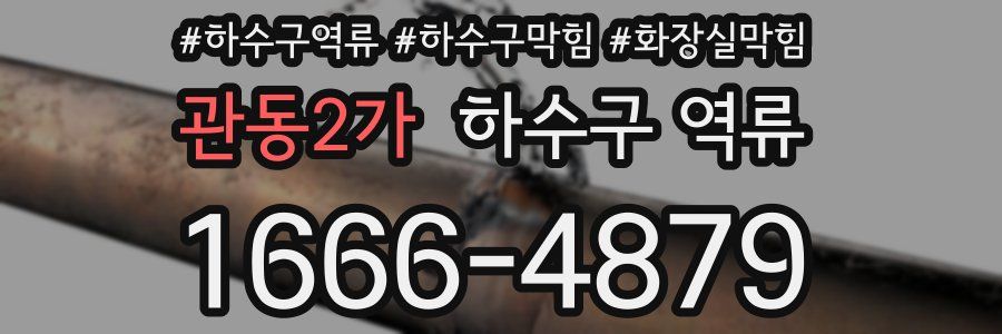관동2가 하수구 역류