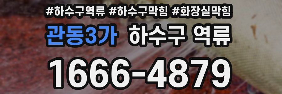 관동3가 하수구 역류