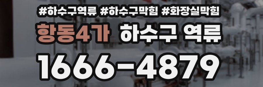 항동4가 하수구 역류