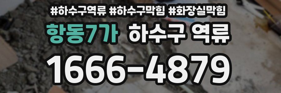 항동7가 하수구 역류