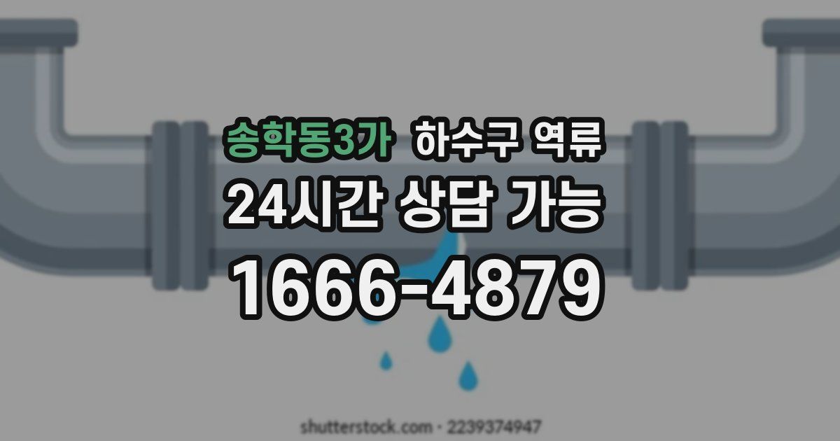 송학동3가 하수구 역류