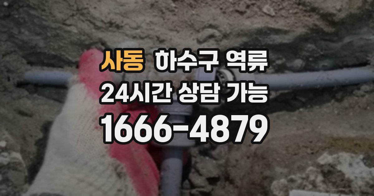 사동 하수구 역류