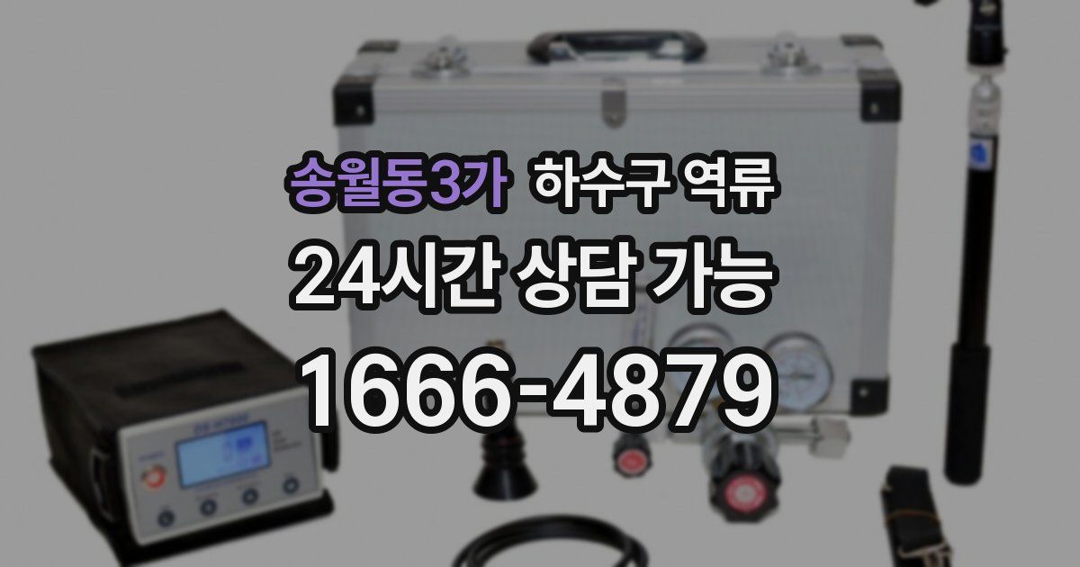 송월동3가 하수구 역류