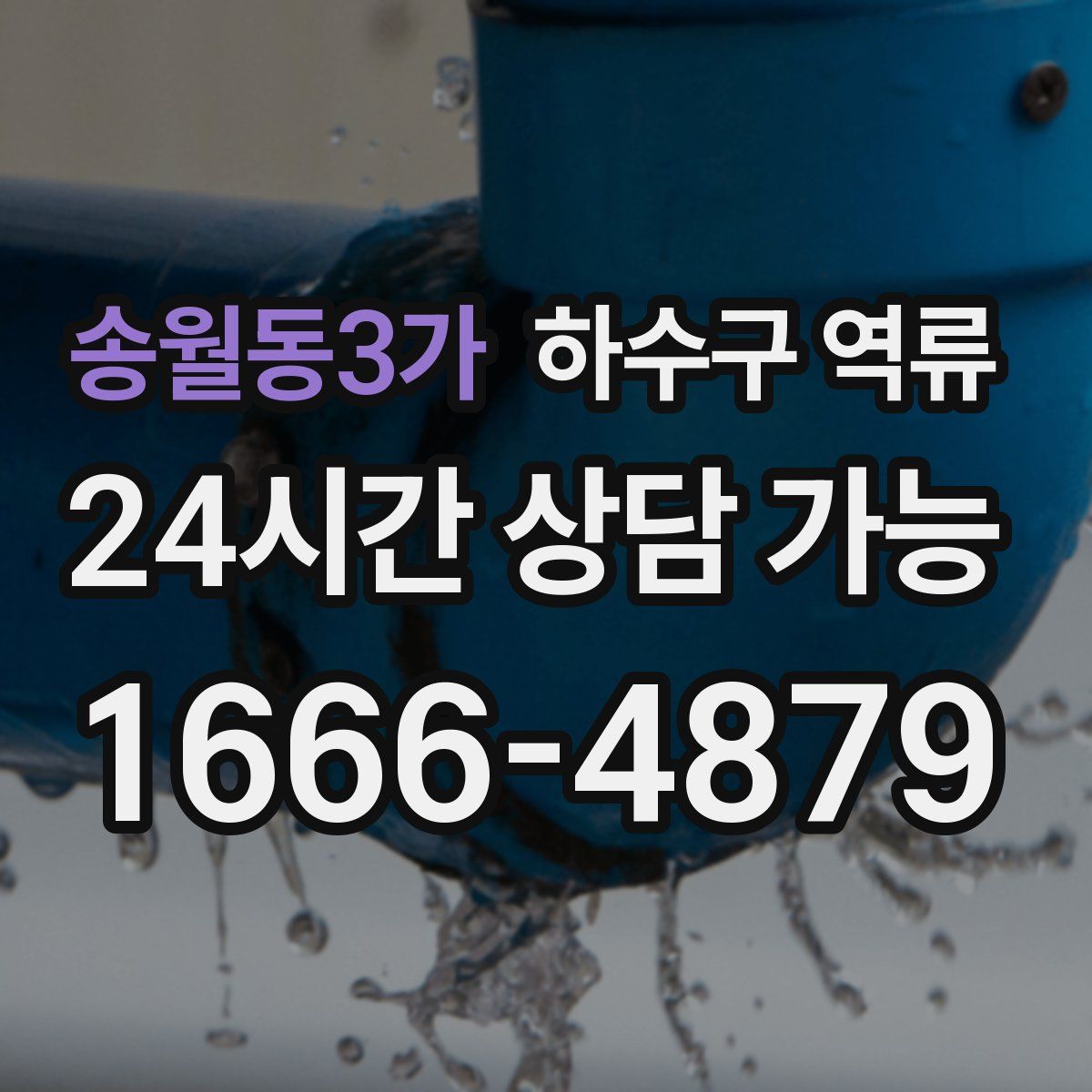 송월동3가 하수구 역류