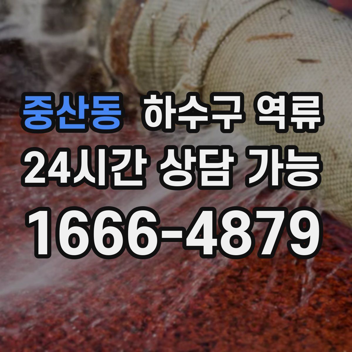 중산동 하수구 역류