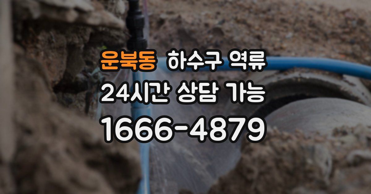 운북동 하수구 역류