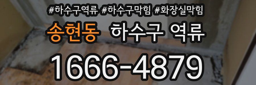 송현동 하수구 역류