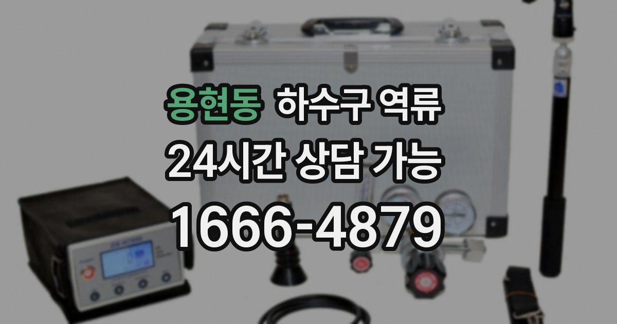 용현동 하수구 역류