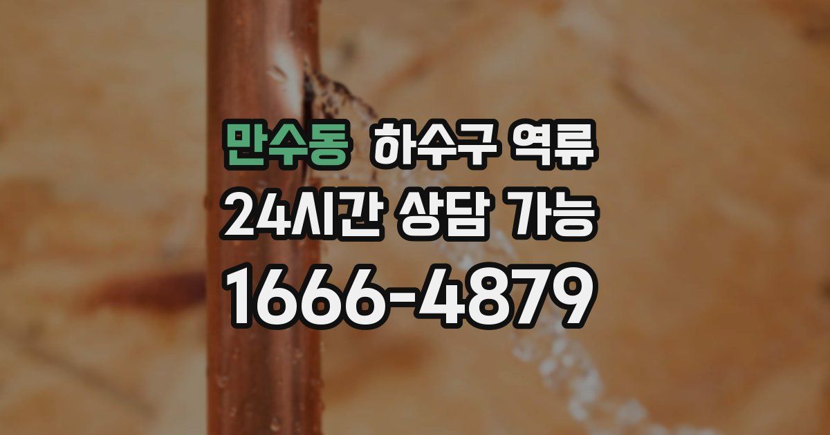 만수동 하수구 역류