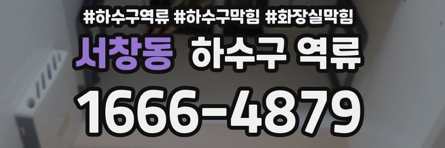 서창동 하수구 역류